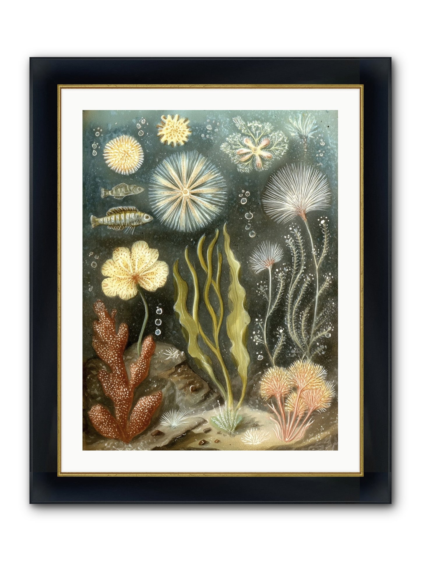 Secret Garden Framed Print - Wide Black w/Gold 24x32