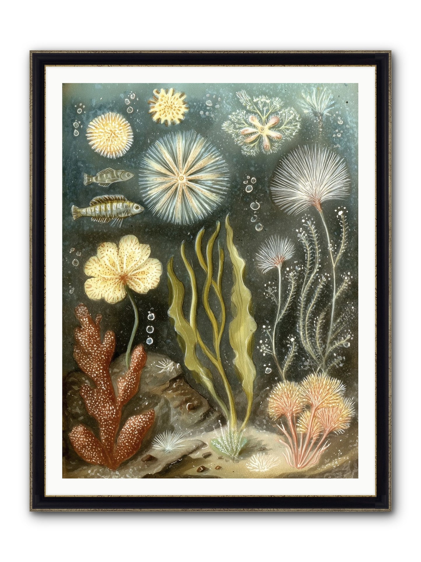 Secret Garden Framed Print - Black & Gold 36x48