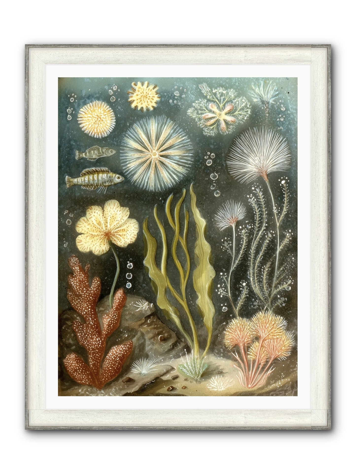 Secret Garden Framed Print - Driftwood White 36x48