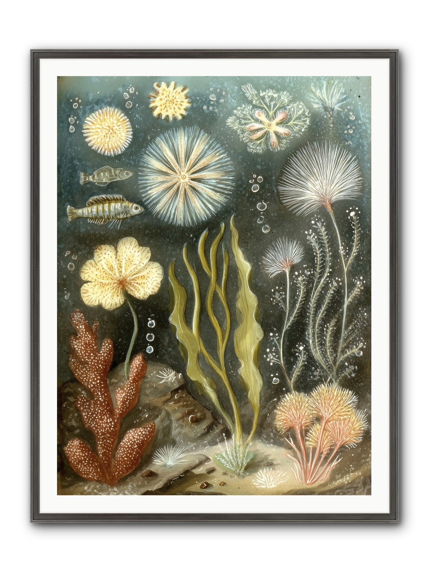 Secret Garden Framed Print - Slimwoods Black/Silver 36x48