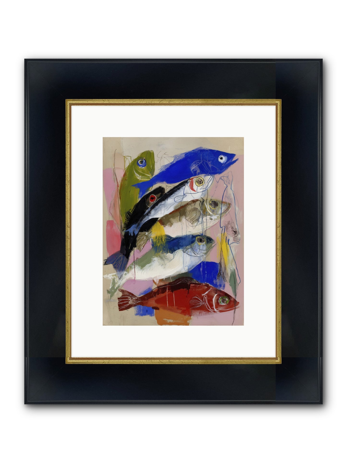 Secret Language Framed Print - Wide Black w/Gold 9x12