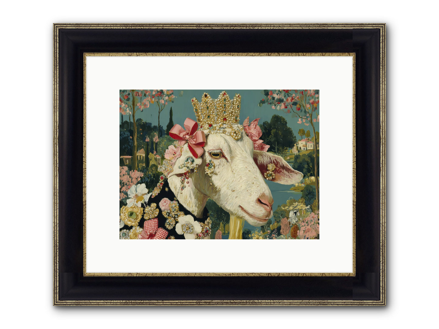 Secret Notes Framed Print - Black & Gold 12x9