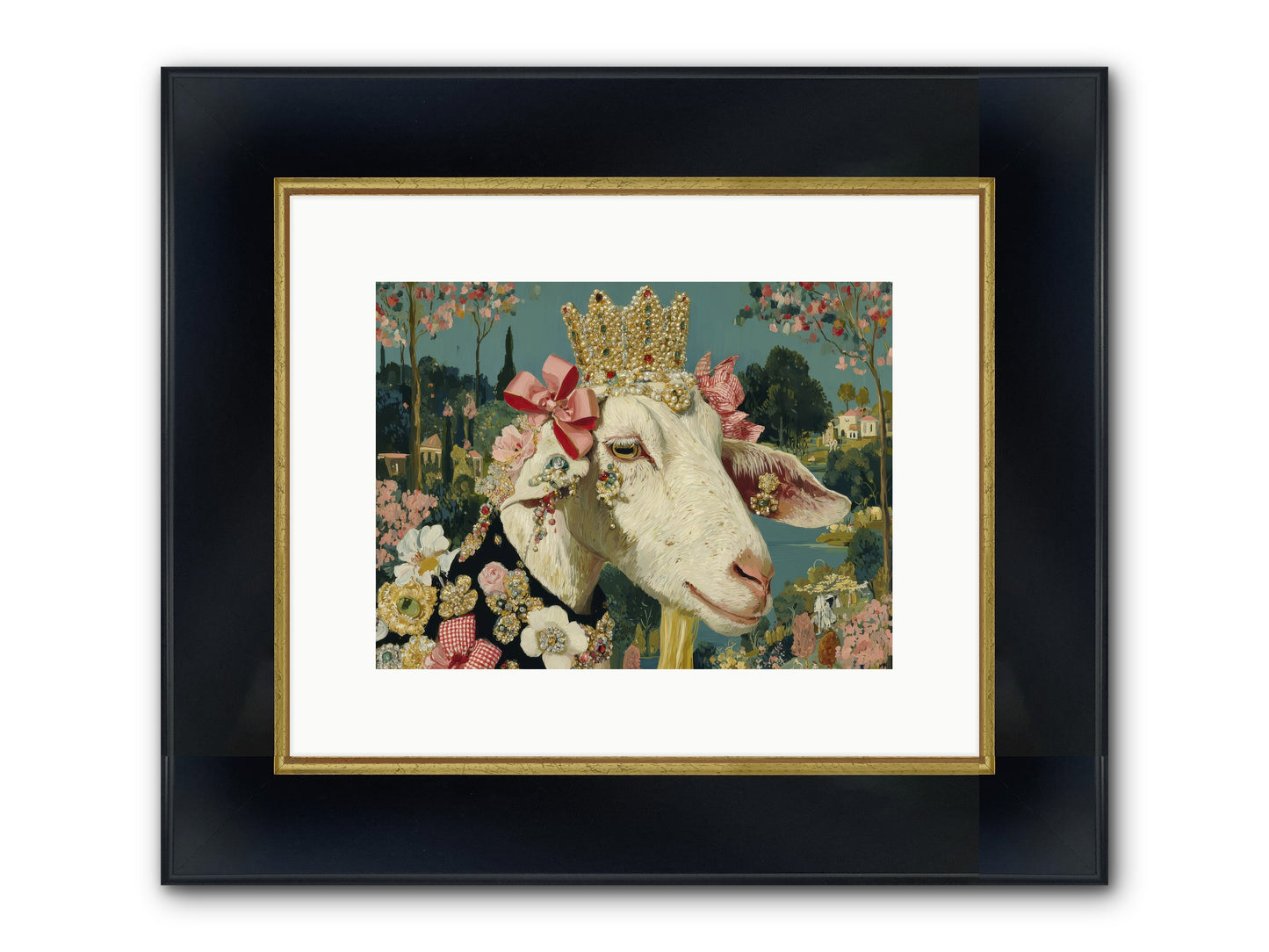 Secret Notes Framed Print - Wide Black w/Gold 12x9
