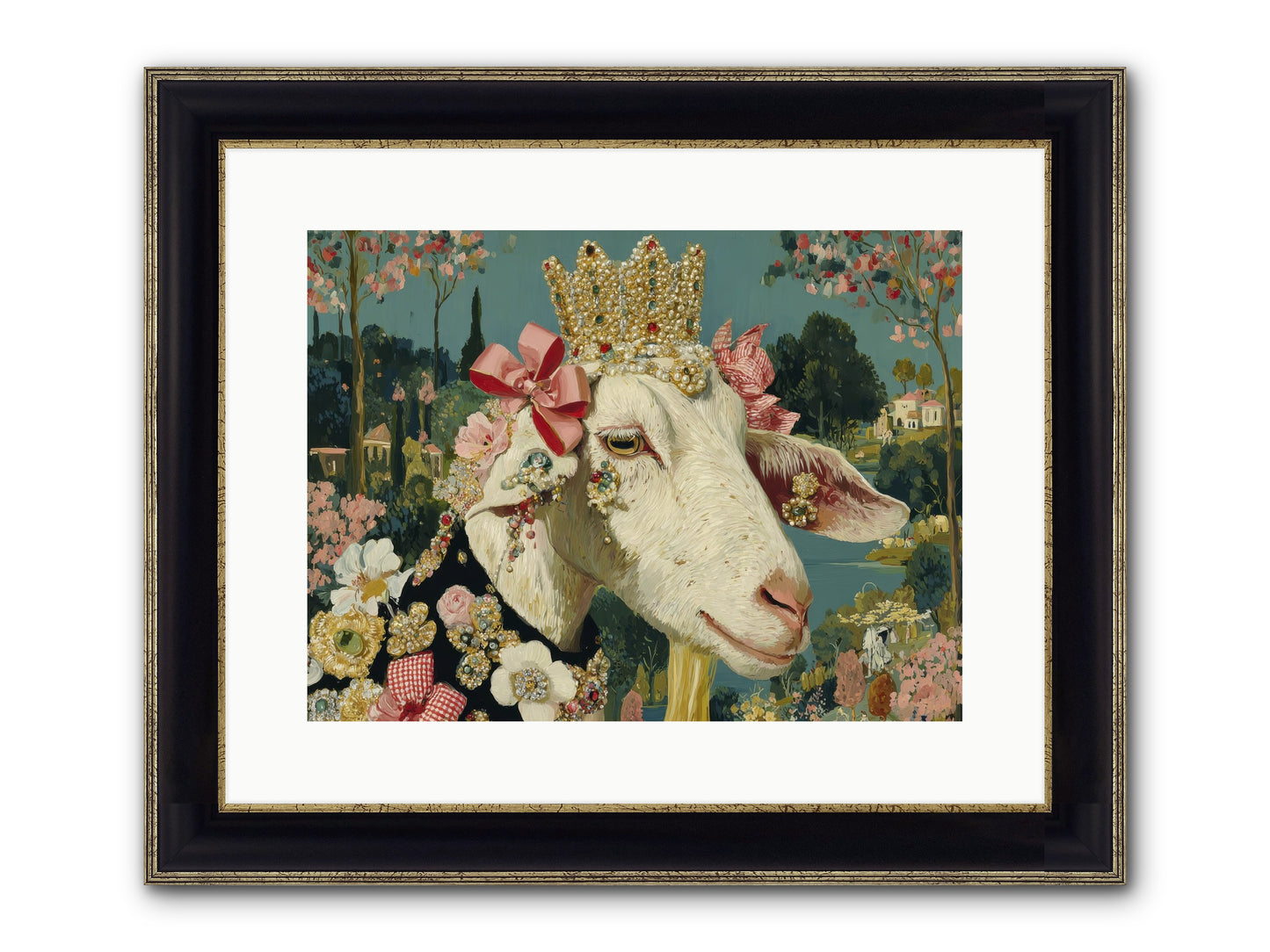 Secret Notes Framed Print - Black & Gold 16x12