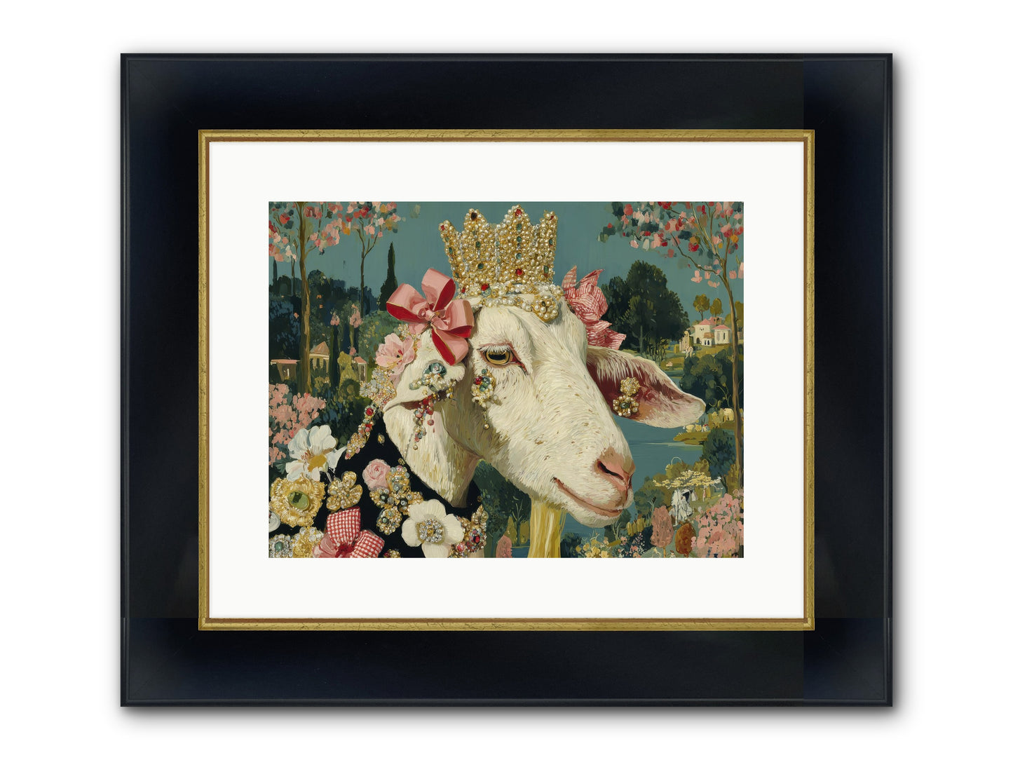 Secret Notes Framed Print - Wide Black w/Gold 16x12