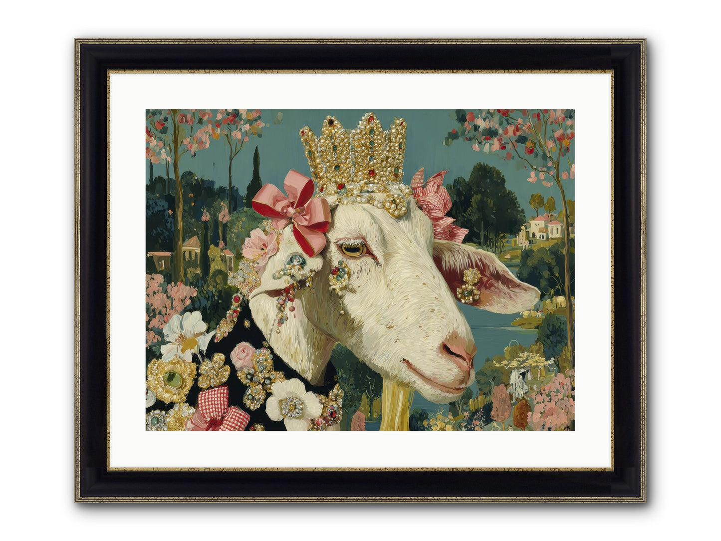 Secret Notes Framed Print - Black & Gold 24x18