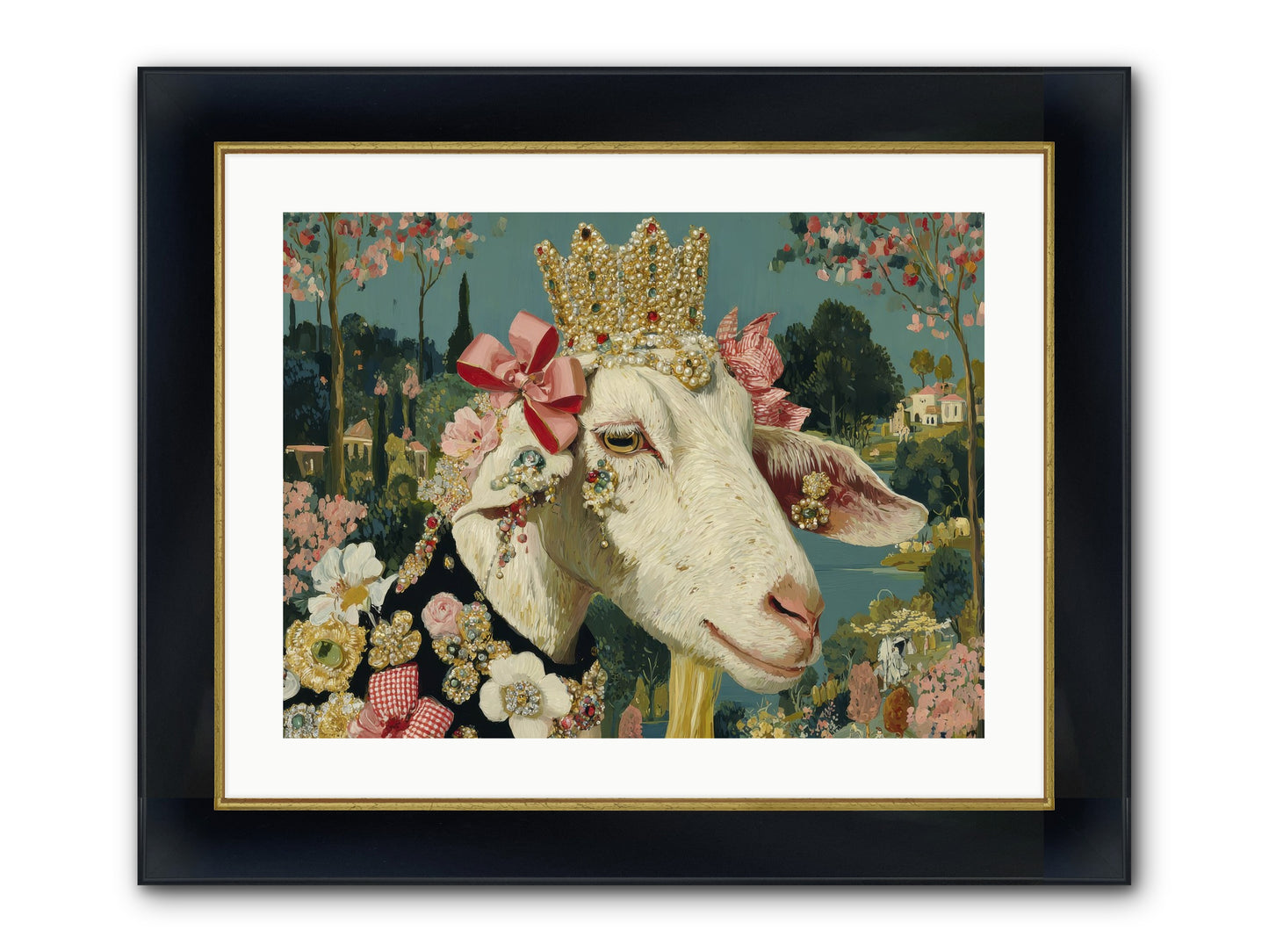 Secret Notes Framed Print - Wide Black w/Gold 24x18