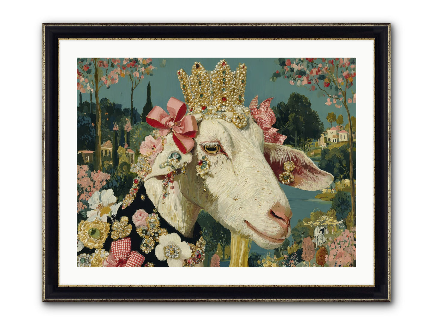 Secret Notes Framed Print - Black & Gold 32x24