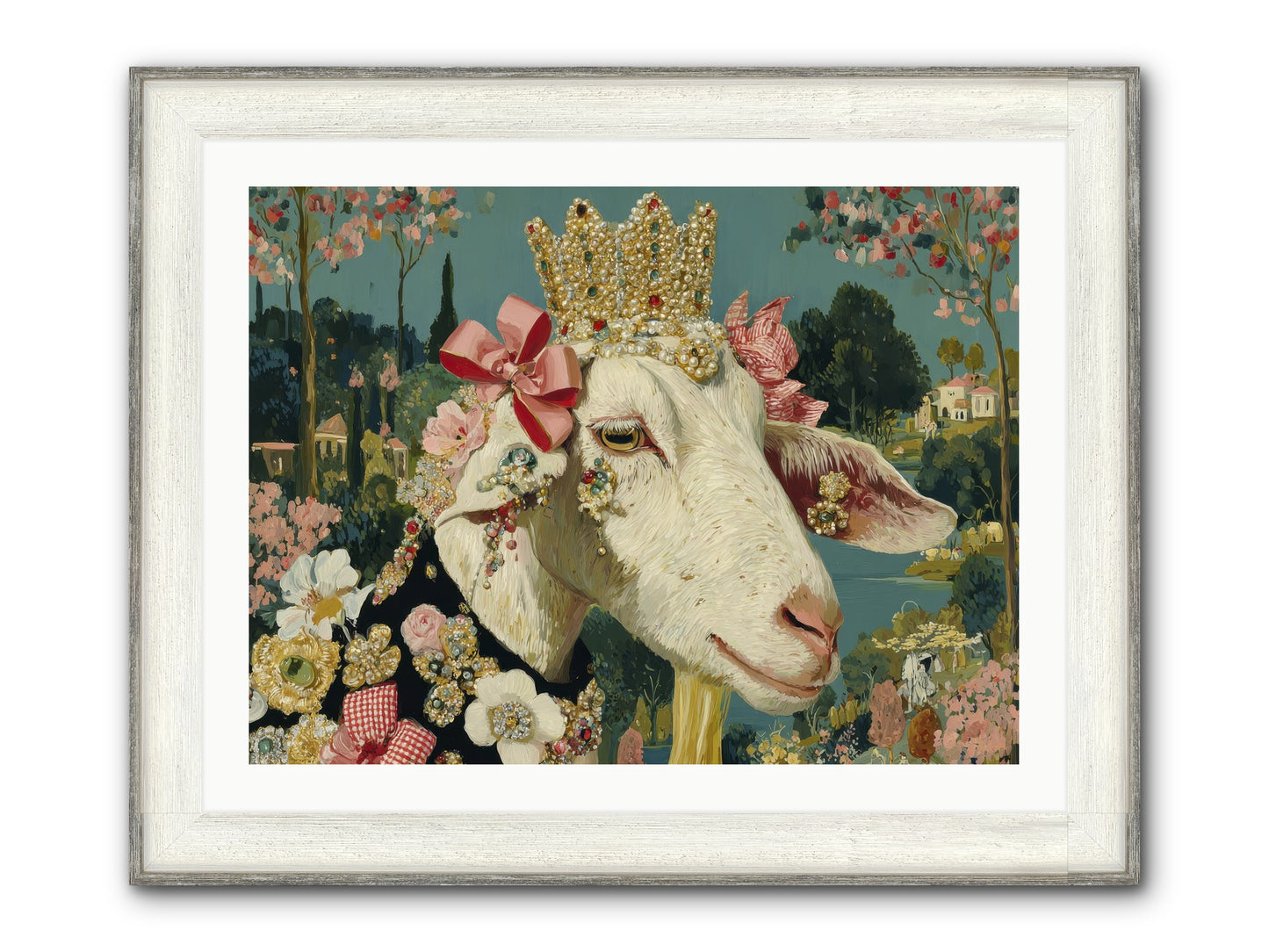 Secret Notes Framed Print - Driftwood White 32x24