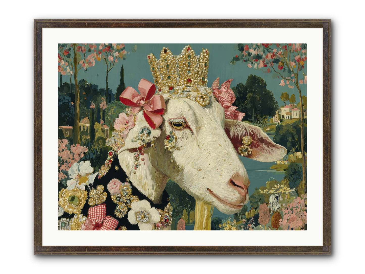 Secret Notes Framed Print - Slimwoods Black/Gold 32x24