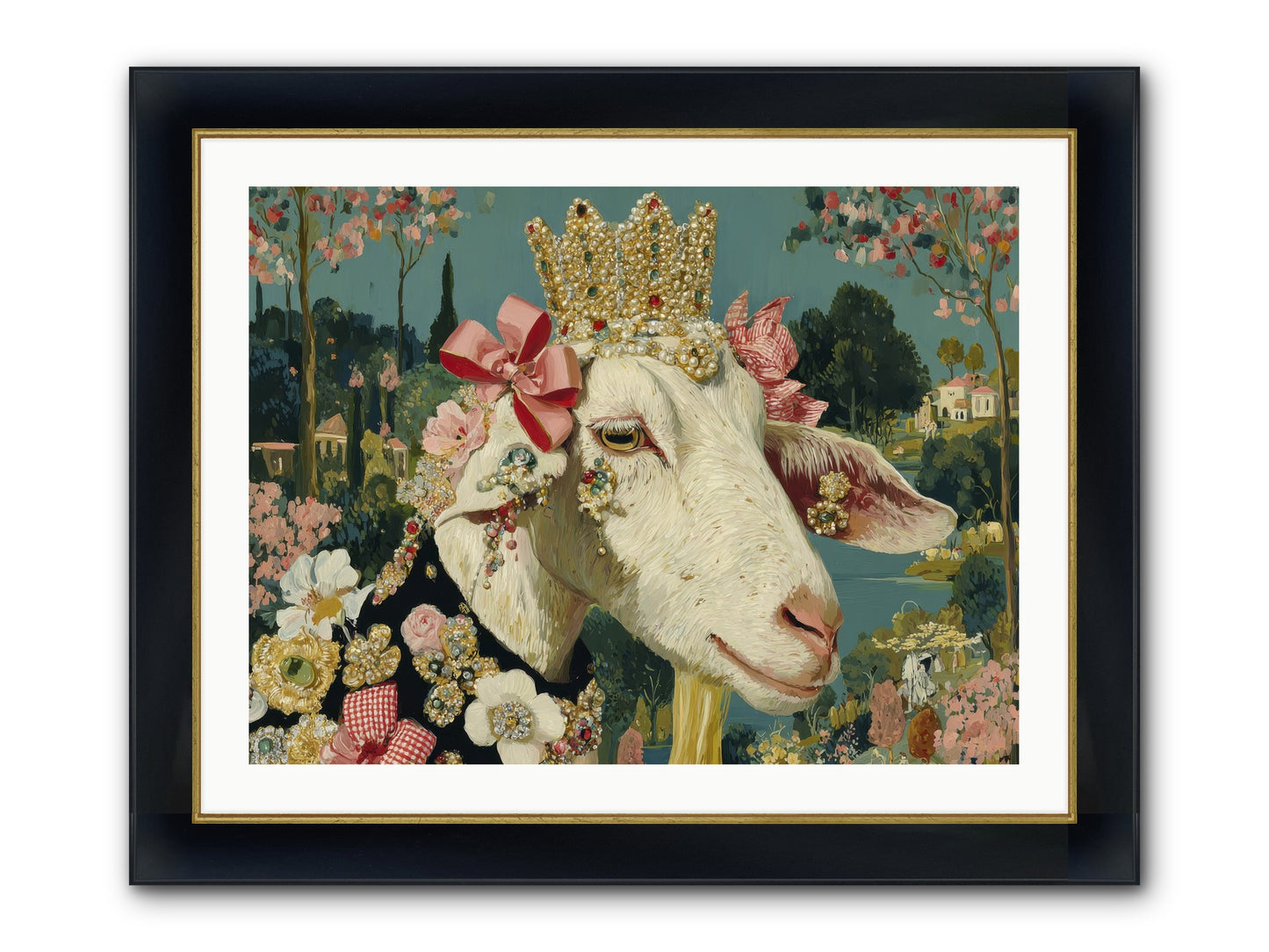 Secret Notes Framed Print - Wide Black w/Gold 32x24