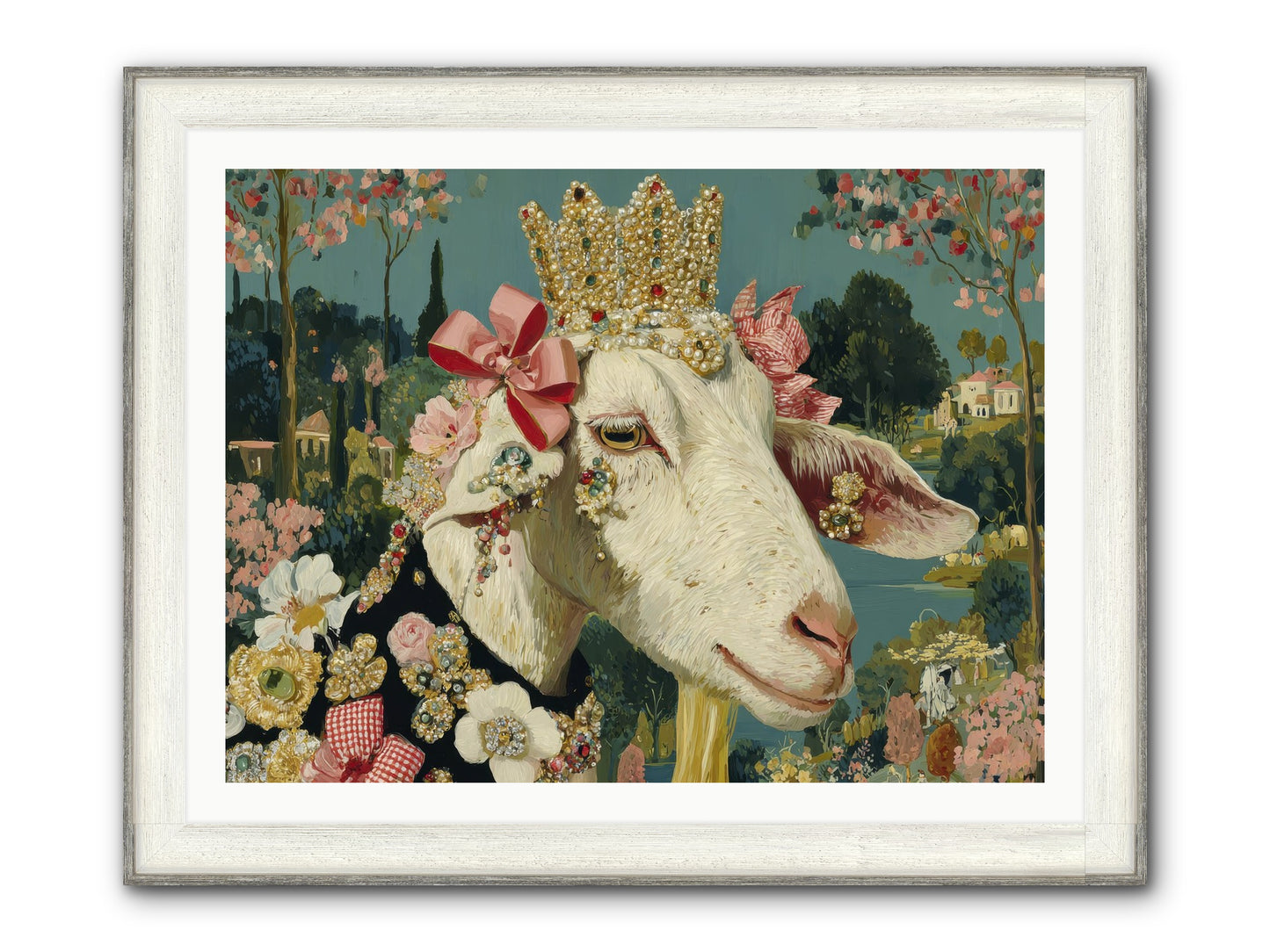 Secret Notes Framed Print - Driftwood White 40x30