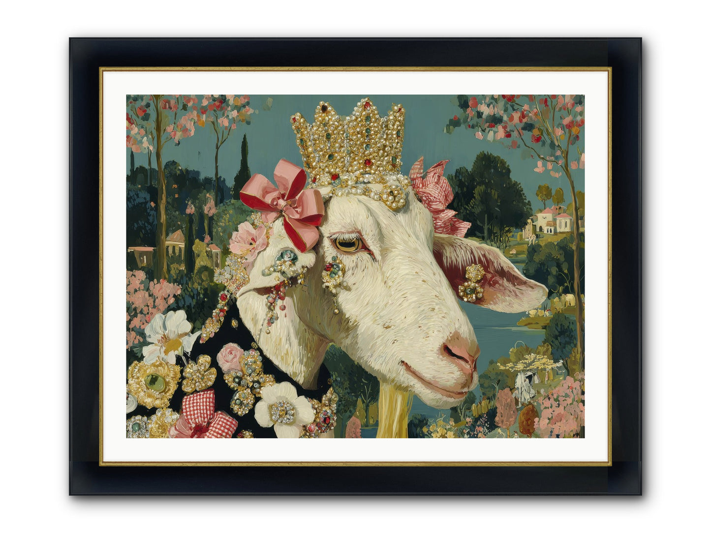 Secret Notes Framed Print - Wide Black w/Gold 40x30