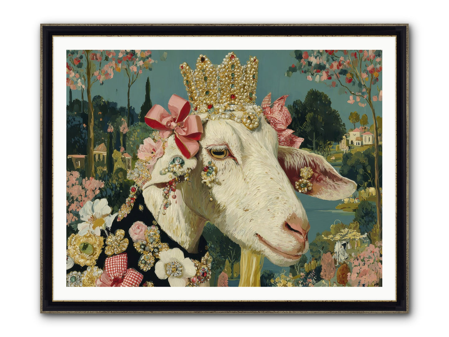 Secret Notes Framed Print - Black & Gold 48x36