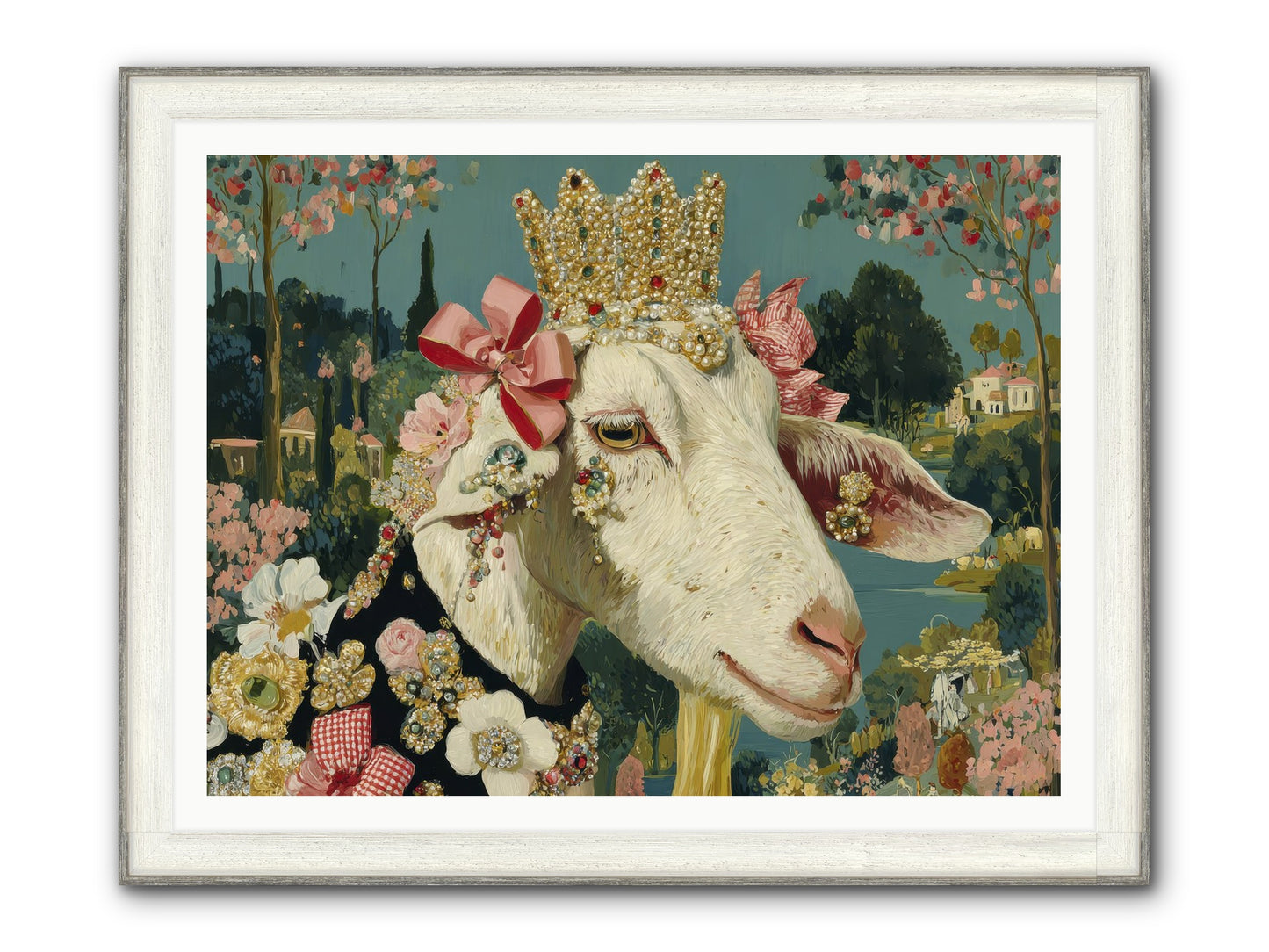 Secret Notes Framed Print - Driftwood White 48x36