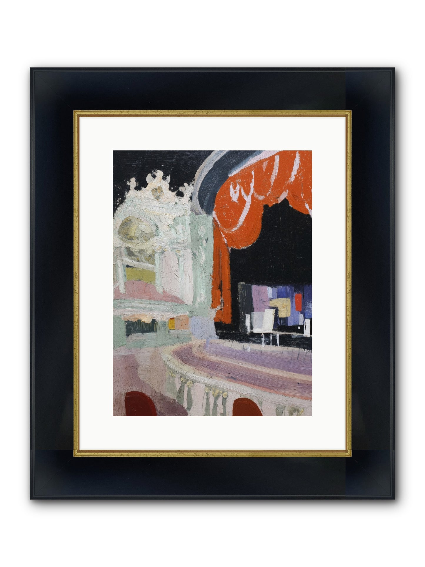Secret Passage Framed Print - Wide Black w/Gold 12x16