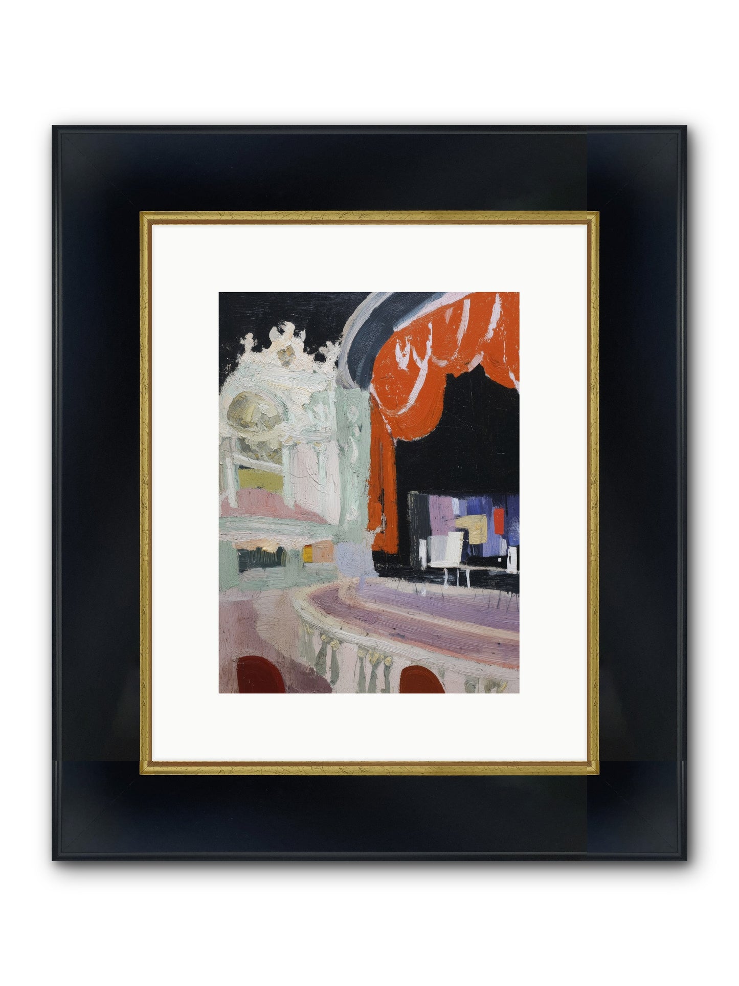 Secret Passage Framed Print - Wide Black w/Gold 9x12