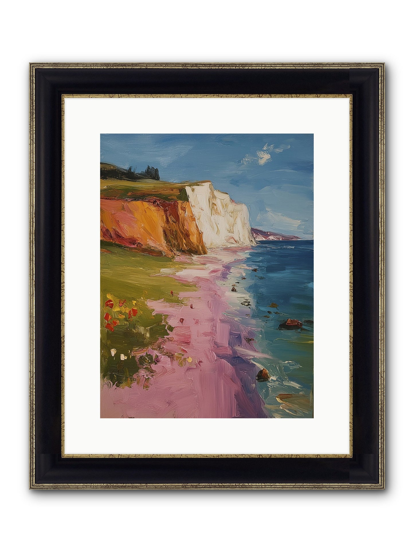 Secret Sanctuary Framed Print - Black & Gold 12x16