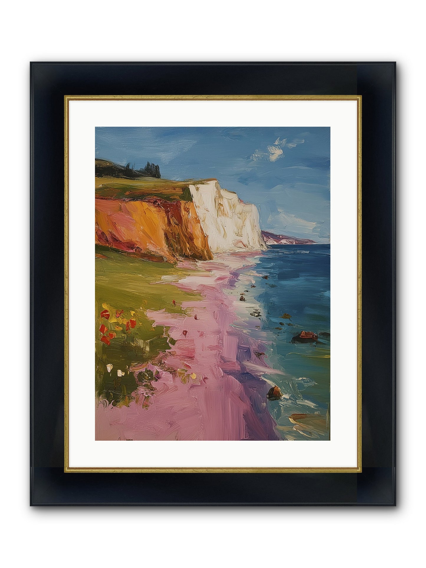 Secret Sanctuary Framed Print - Wide Black w/Gold 18x24