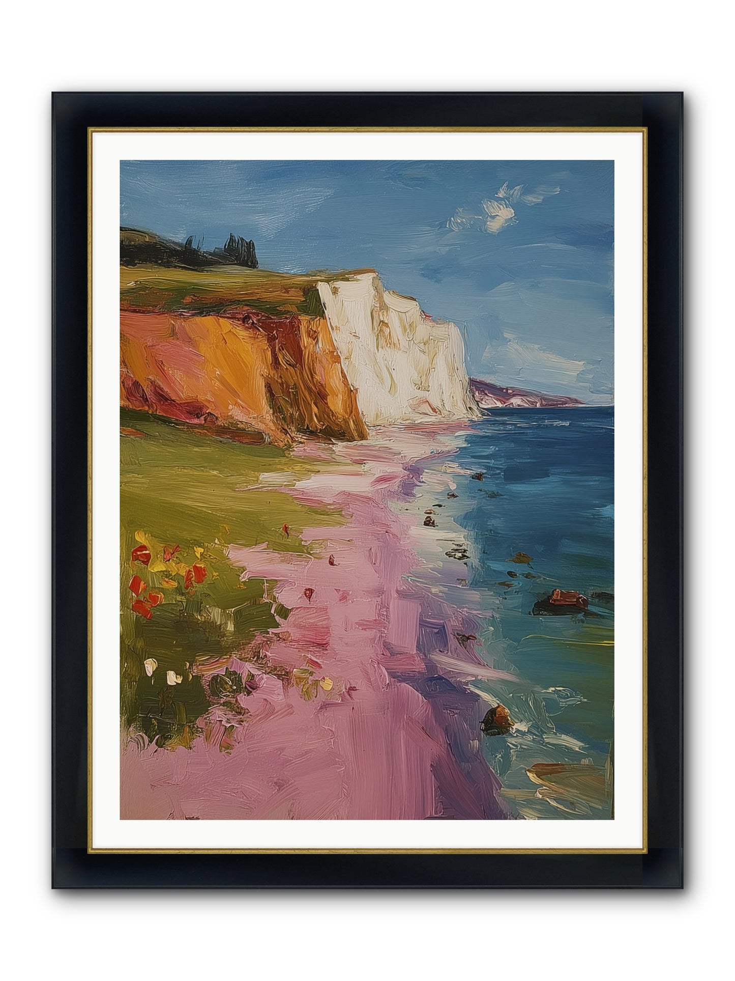 Secret Sanctuary Framed Print - Wide Black w/Gold 36x48
