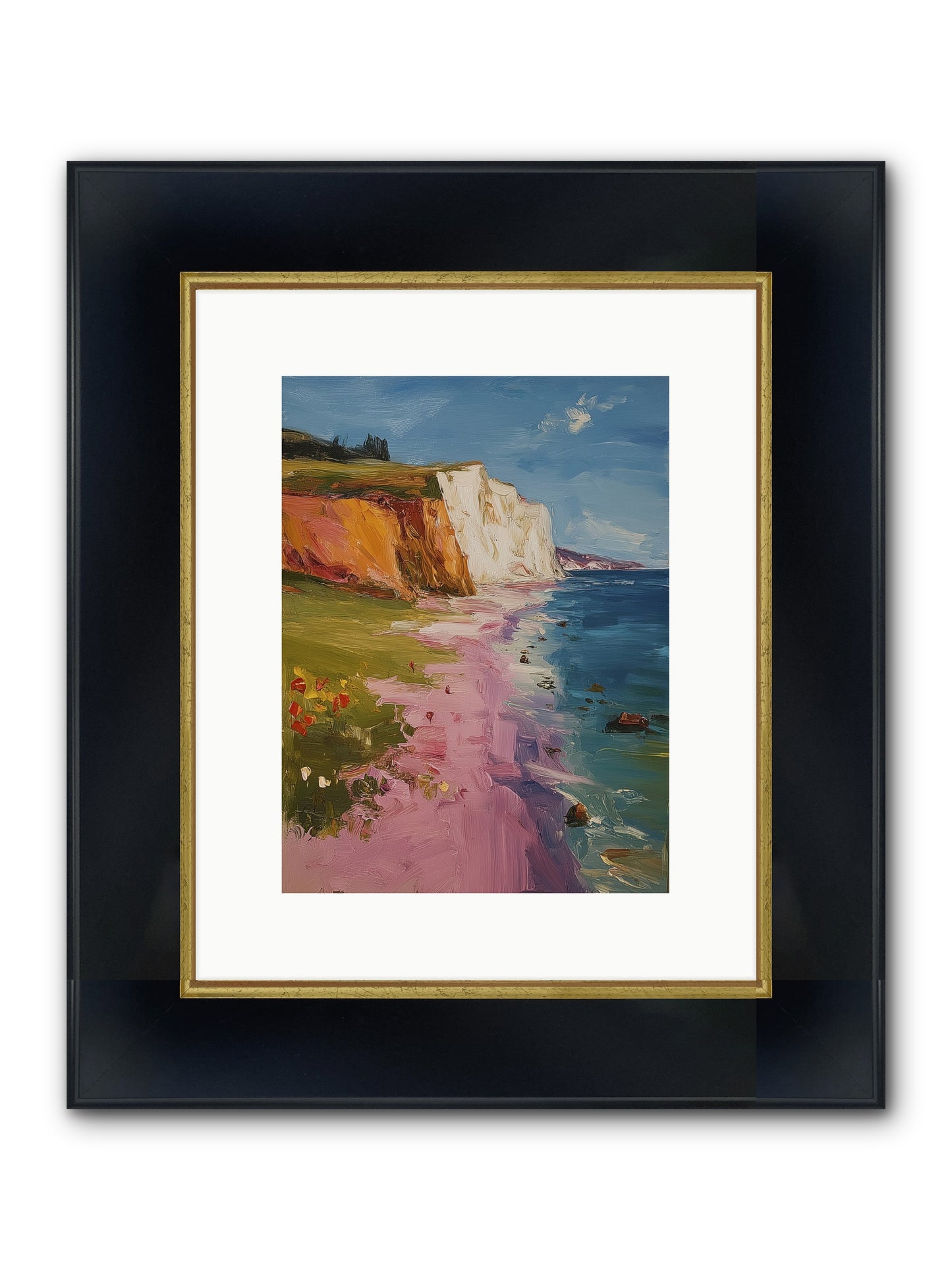 Secret Sanctuary Framed Print - Wide Black w/Gold 9x12