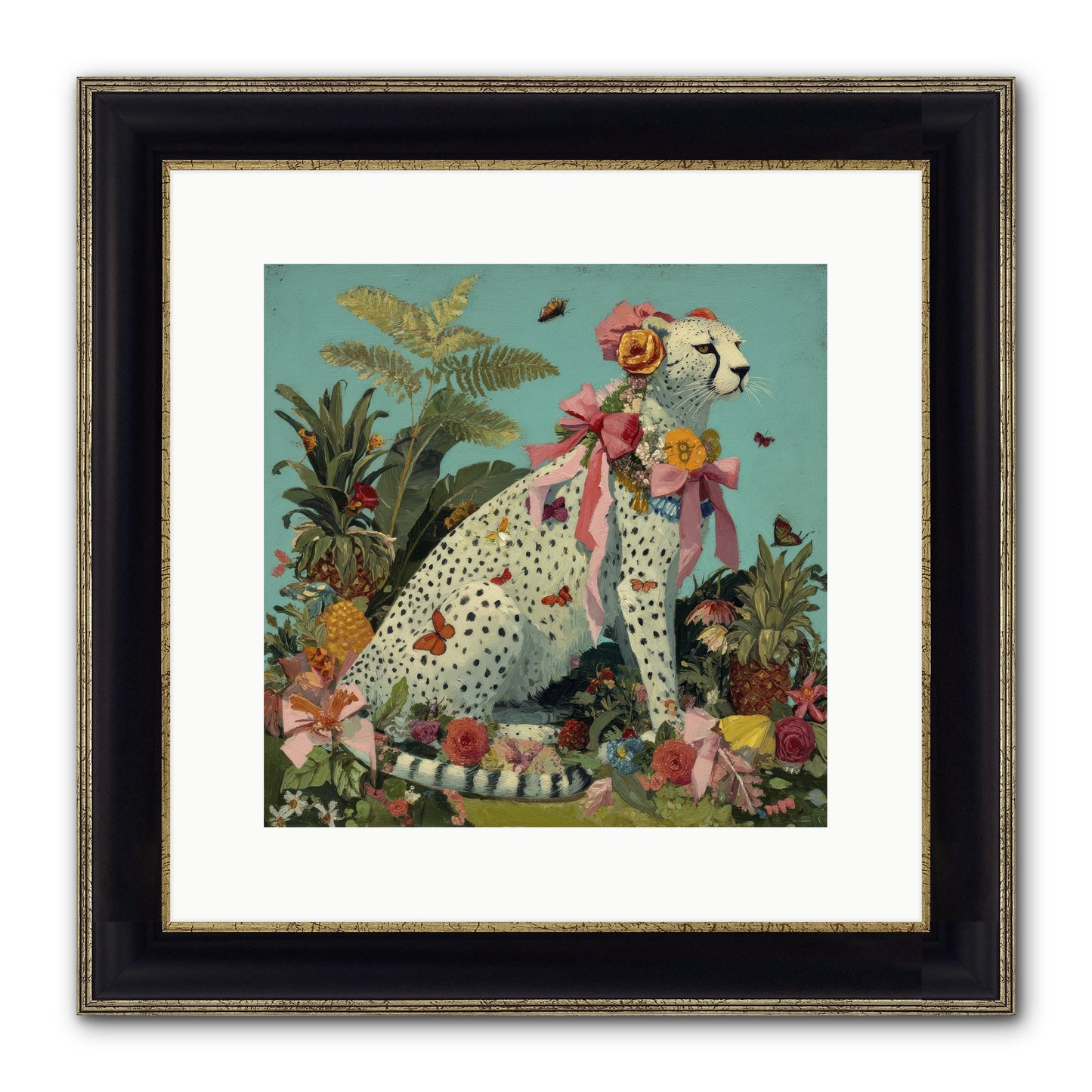 Secrets Of The Dreaming Forest Framed Print - Black & Gold 12x12