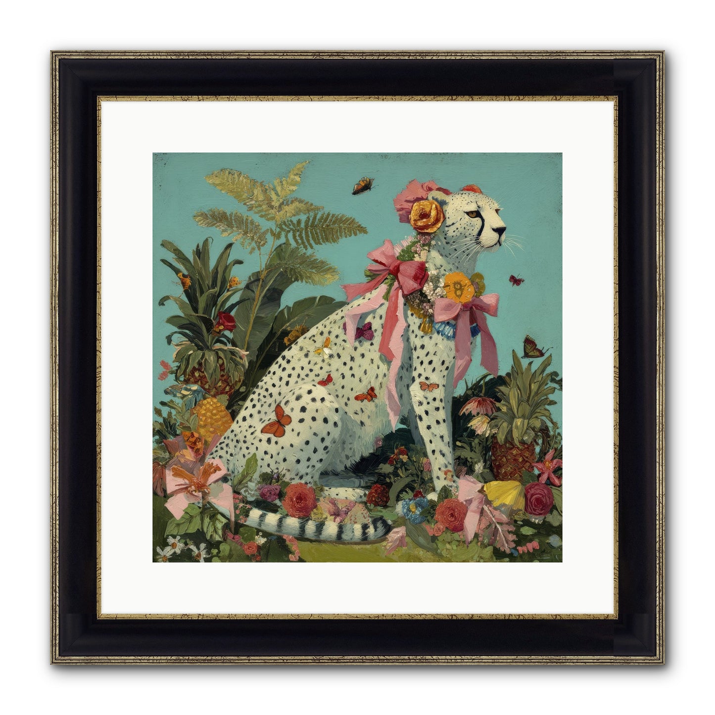Secrets Of The Dreaming Forest Framed Print - Black & Gold 16x16