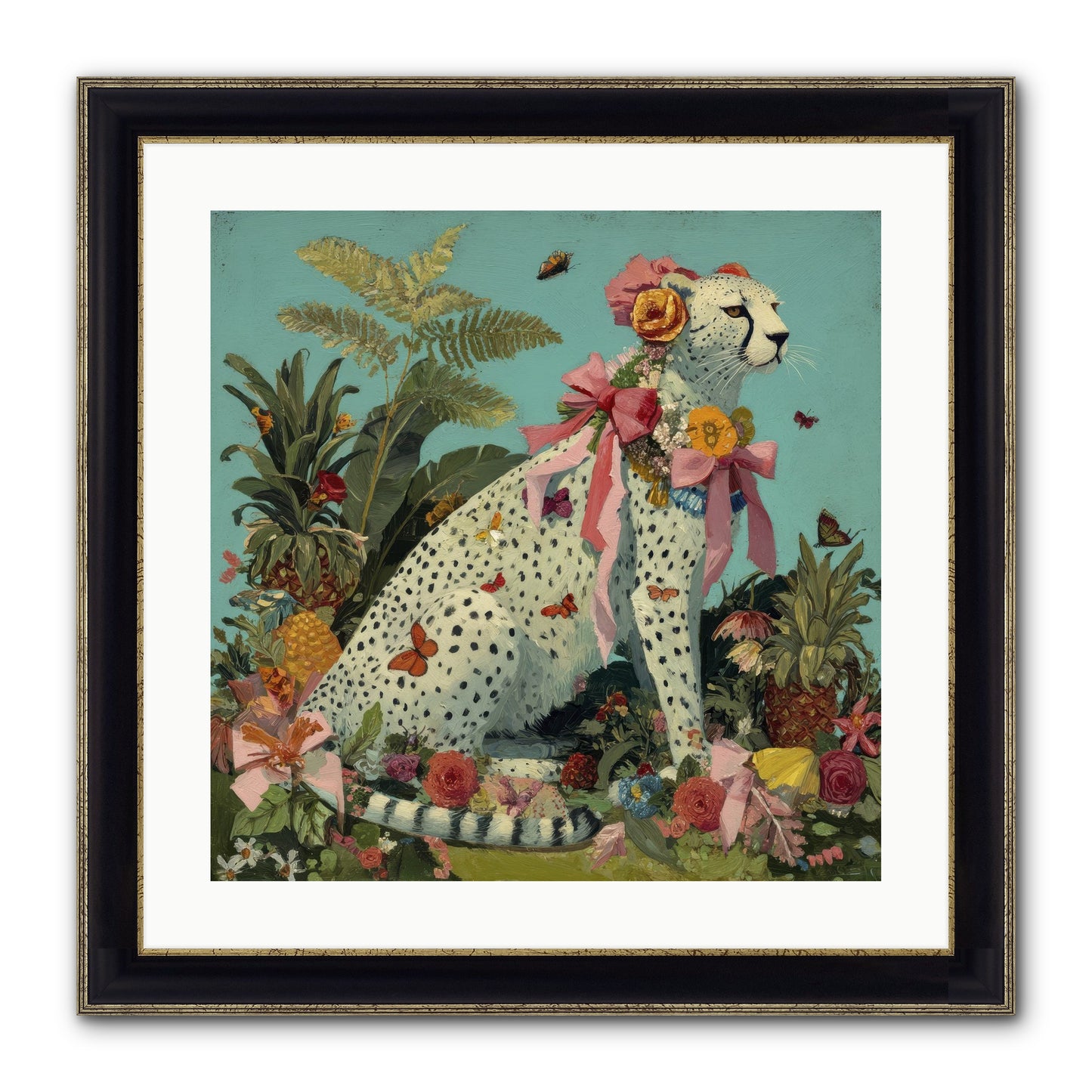 Secrets Of The Dreaming Forest Framed Print - Black & Gold 20x20