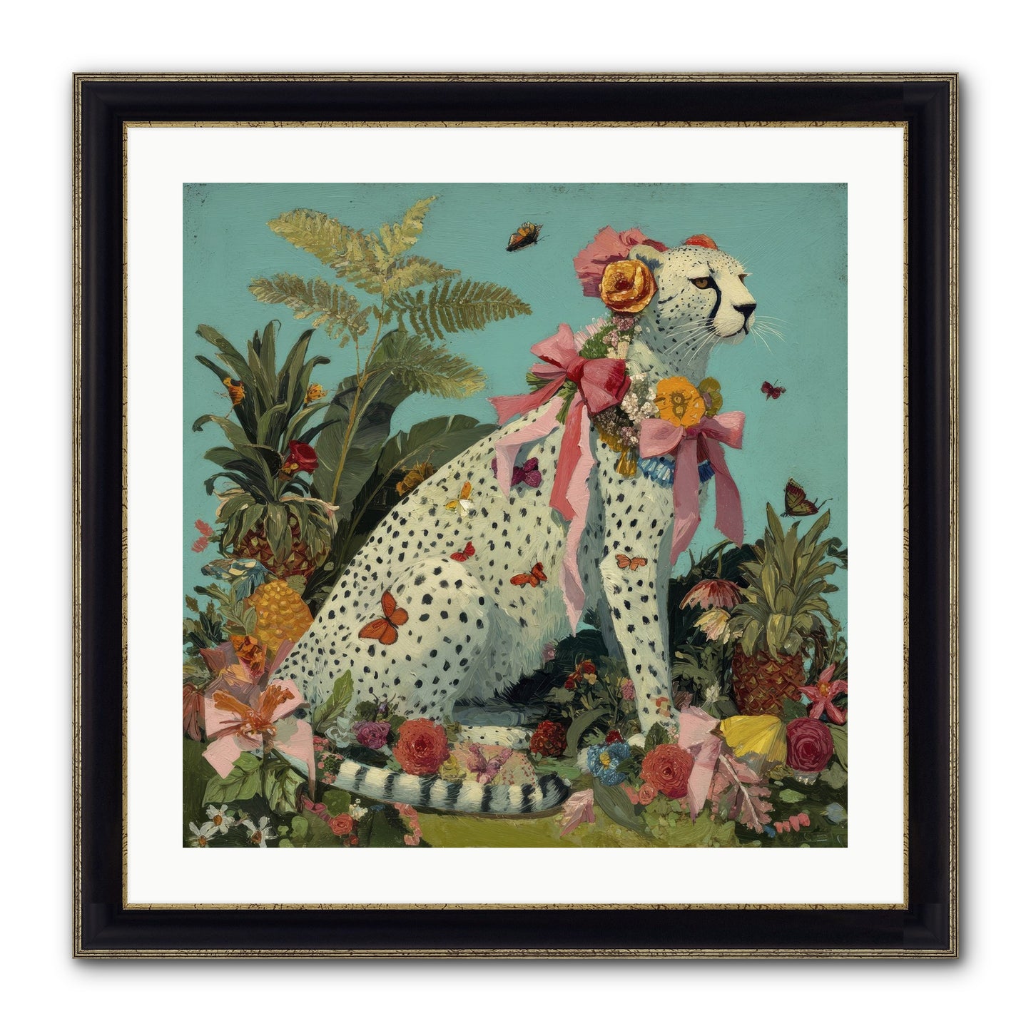 Secrets Of The Dreaming Forest Framed Print - Black & Gold 24x24