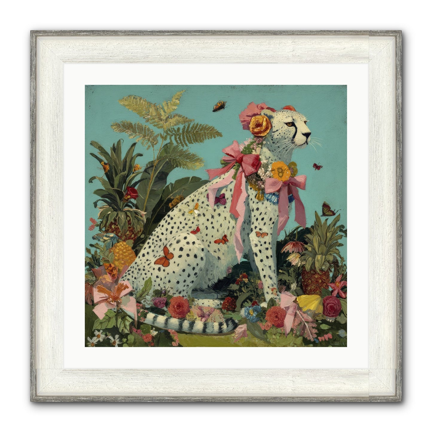 Secrets Of The Dreaming Forest Framed Print - Driftwood White 24x24