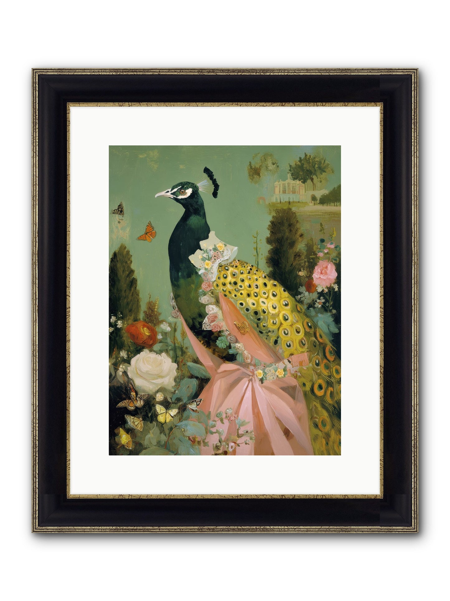 Secrets Of The Evening Bloom Framed Print - Black & Gold 12x16