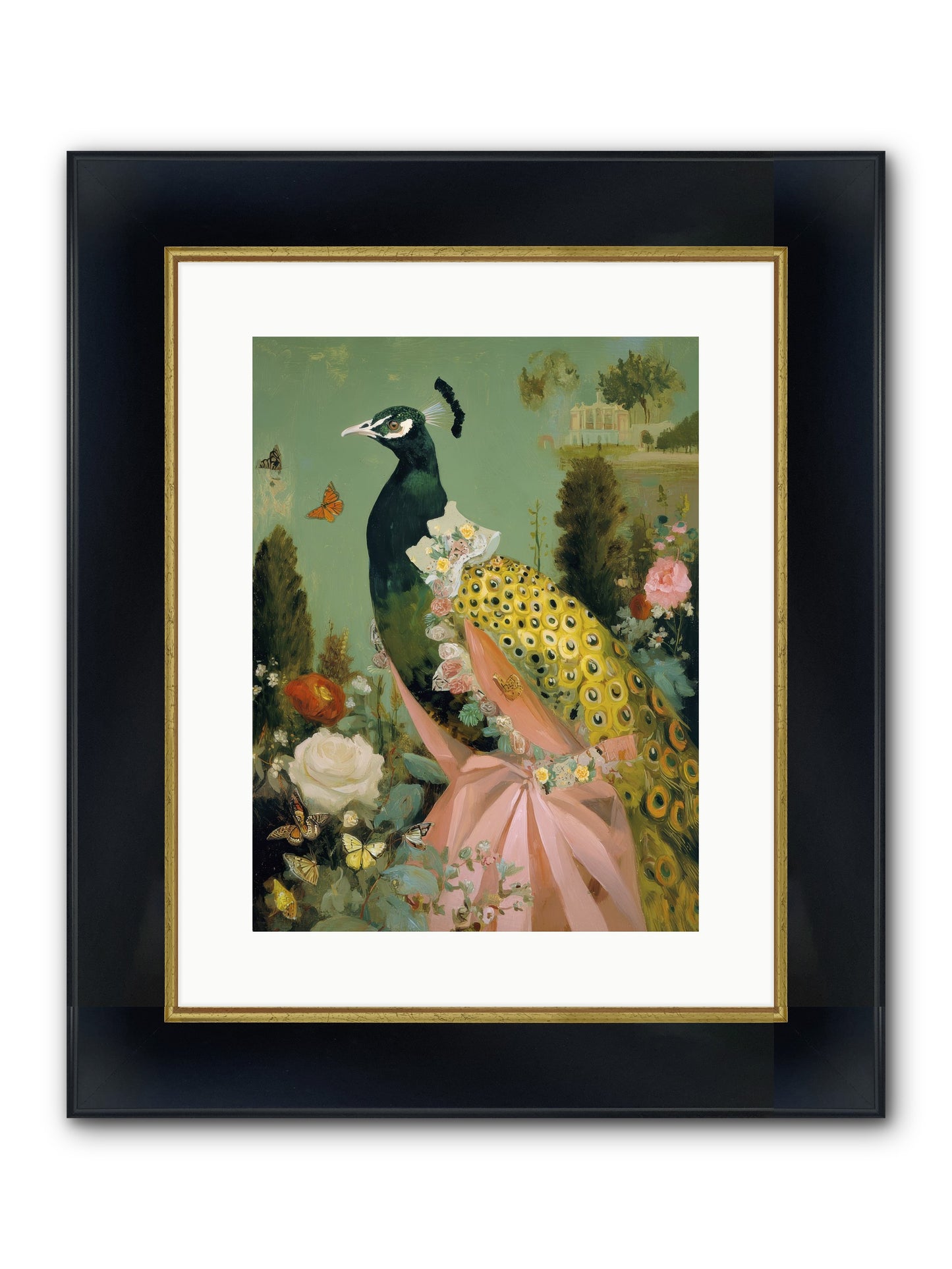 Secrets Of The Evening Bloom Framed Print - Wide Black w/Gold 12x16