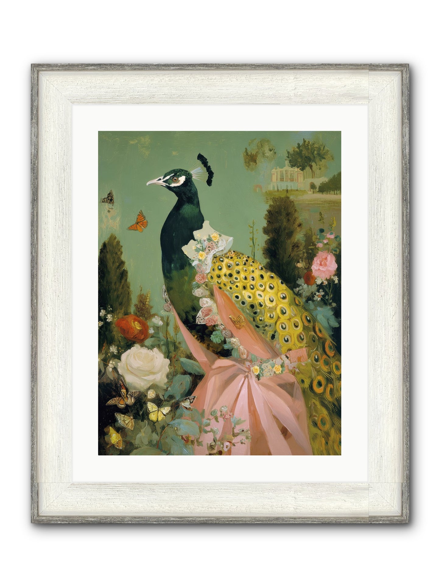 Secrets Of The Evening Bloom Framed Print - Driftwood White 18x24