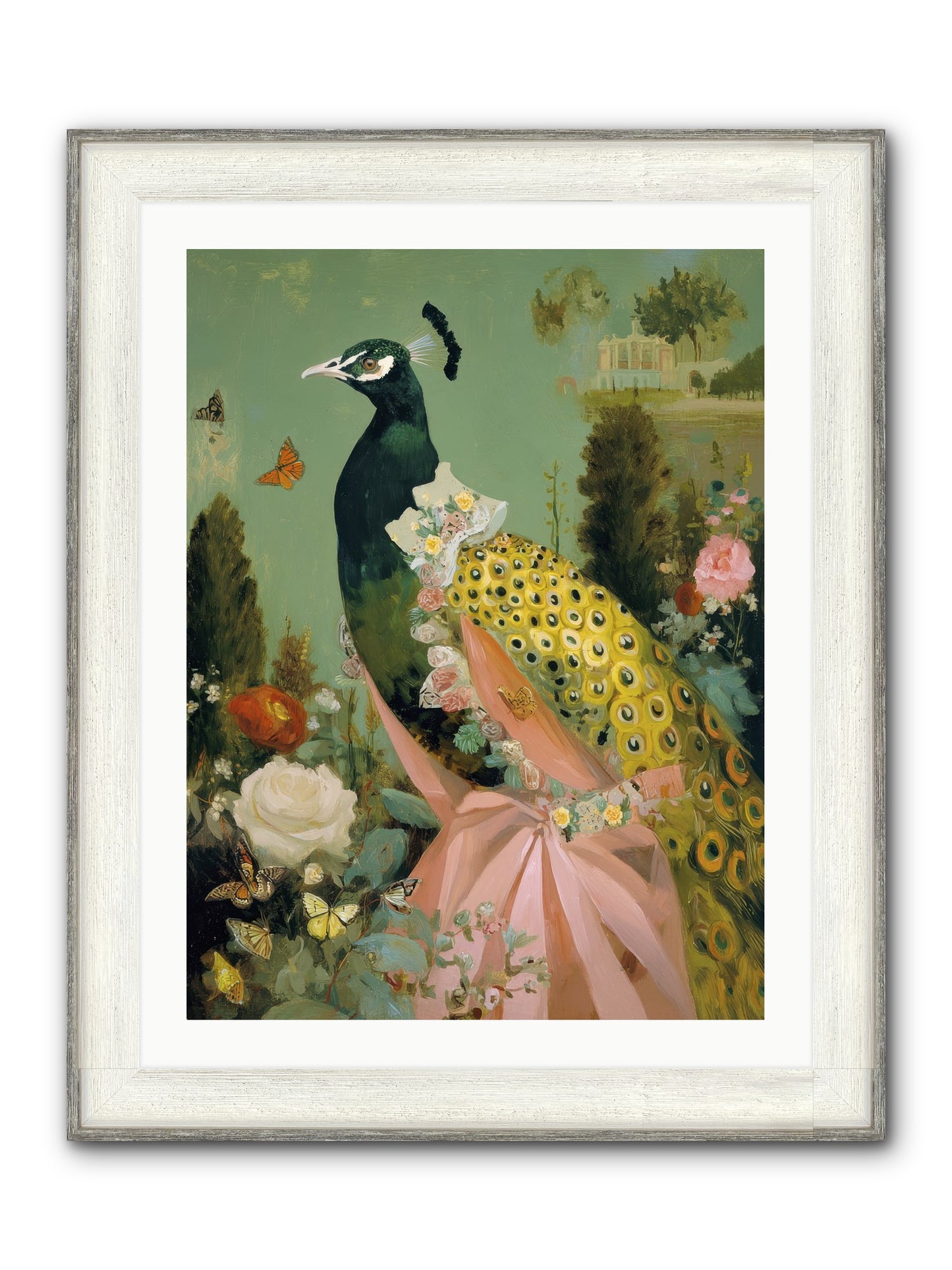 Secrets Of The Evening Bloom Framed Print - Driftwood White 24x32