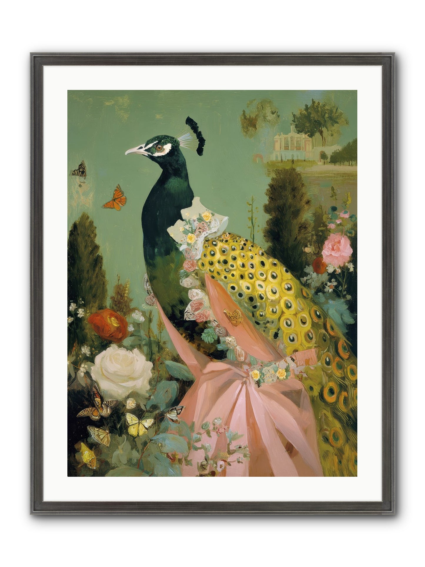 Secrets Of The Evening Bloom Framed Print - Slimwoods Black/Silver 24x32