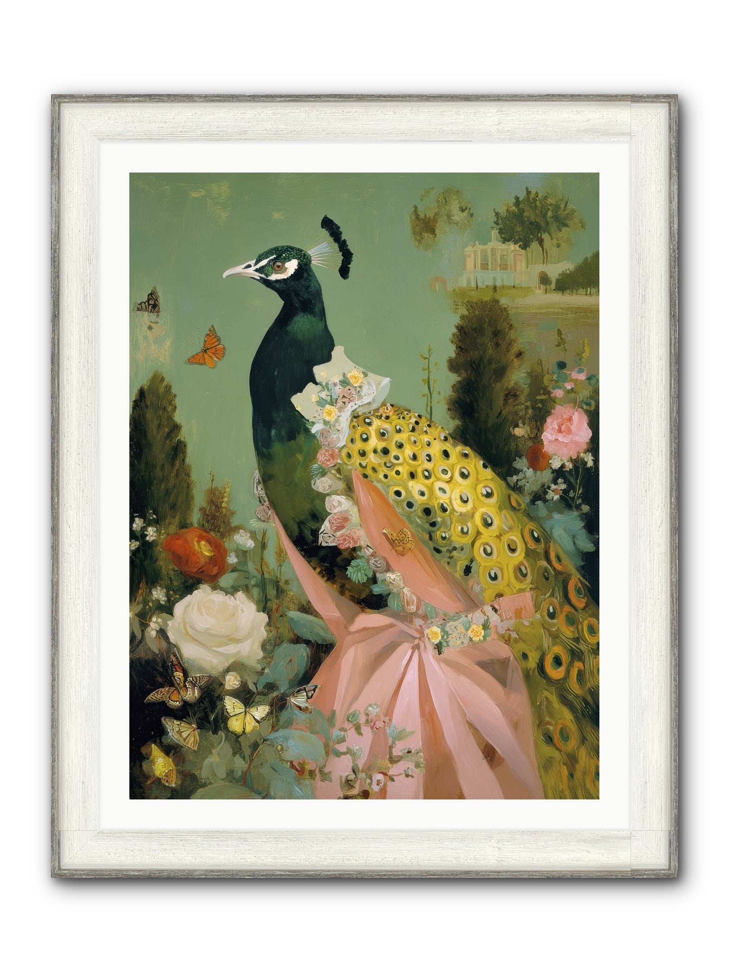Secrets Of The Evening Bloom Framed Print - Driftwood White 30x40