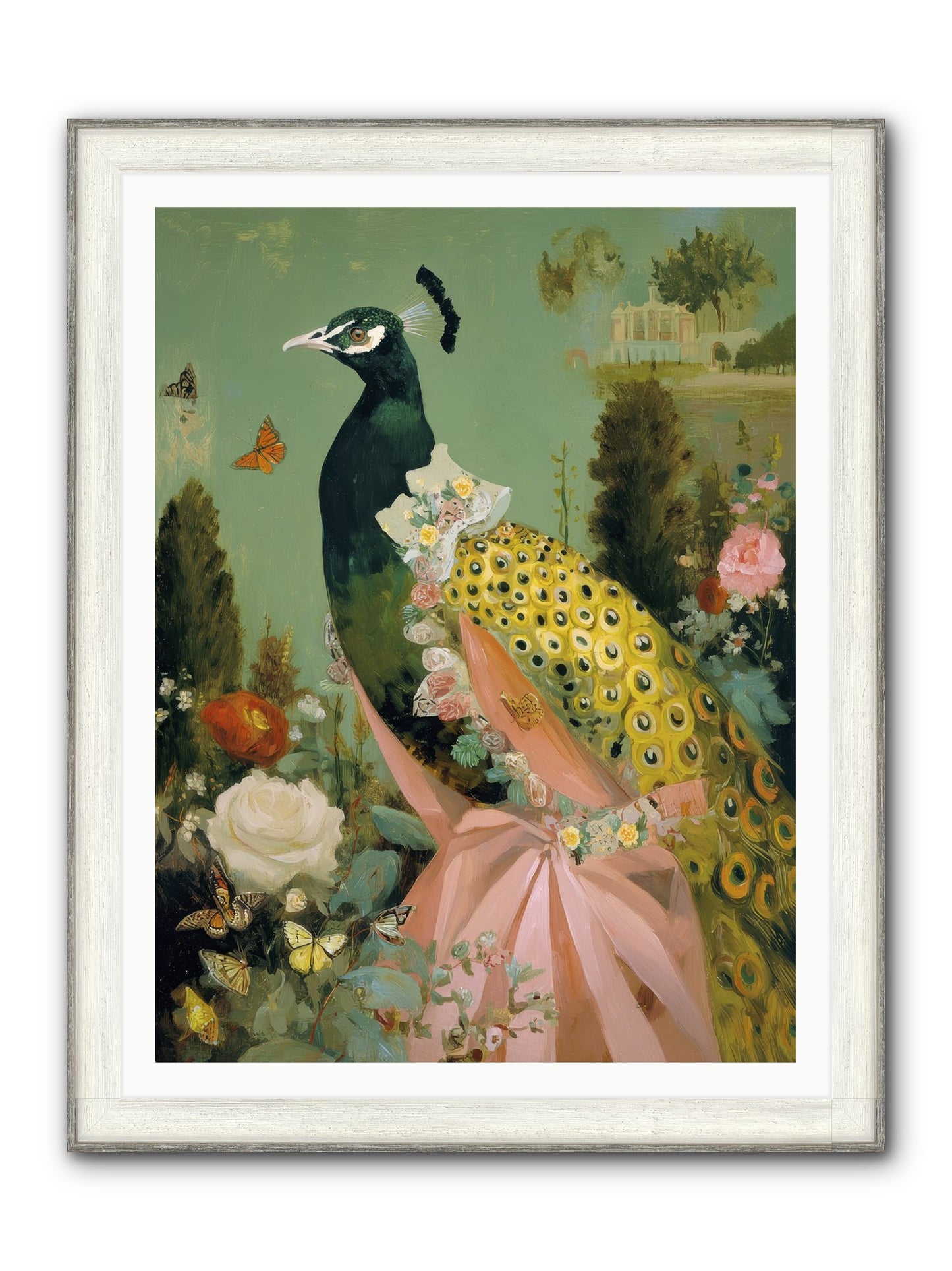 Secrets Of The Evening Bloom Framed Print - Driftwood White 36x48