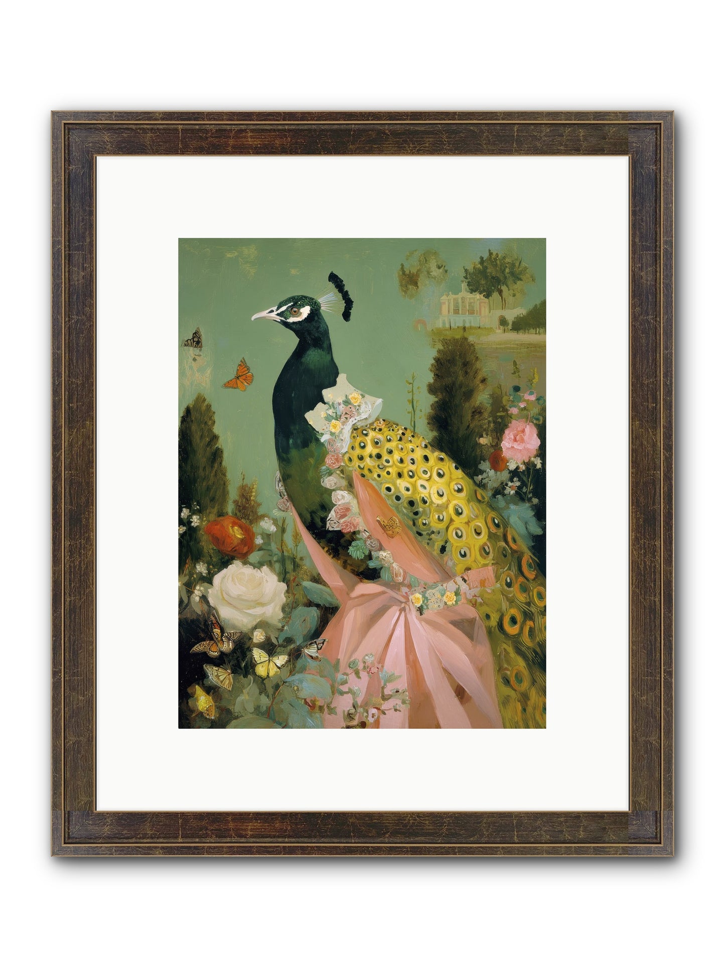 Secrets Of The Evening Bloom Framed Print - Slimwoods Black/Gold 9x12