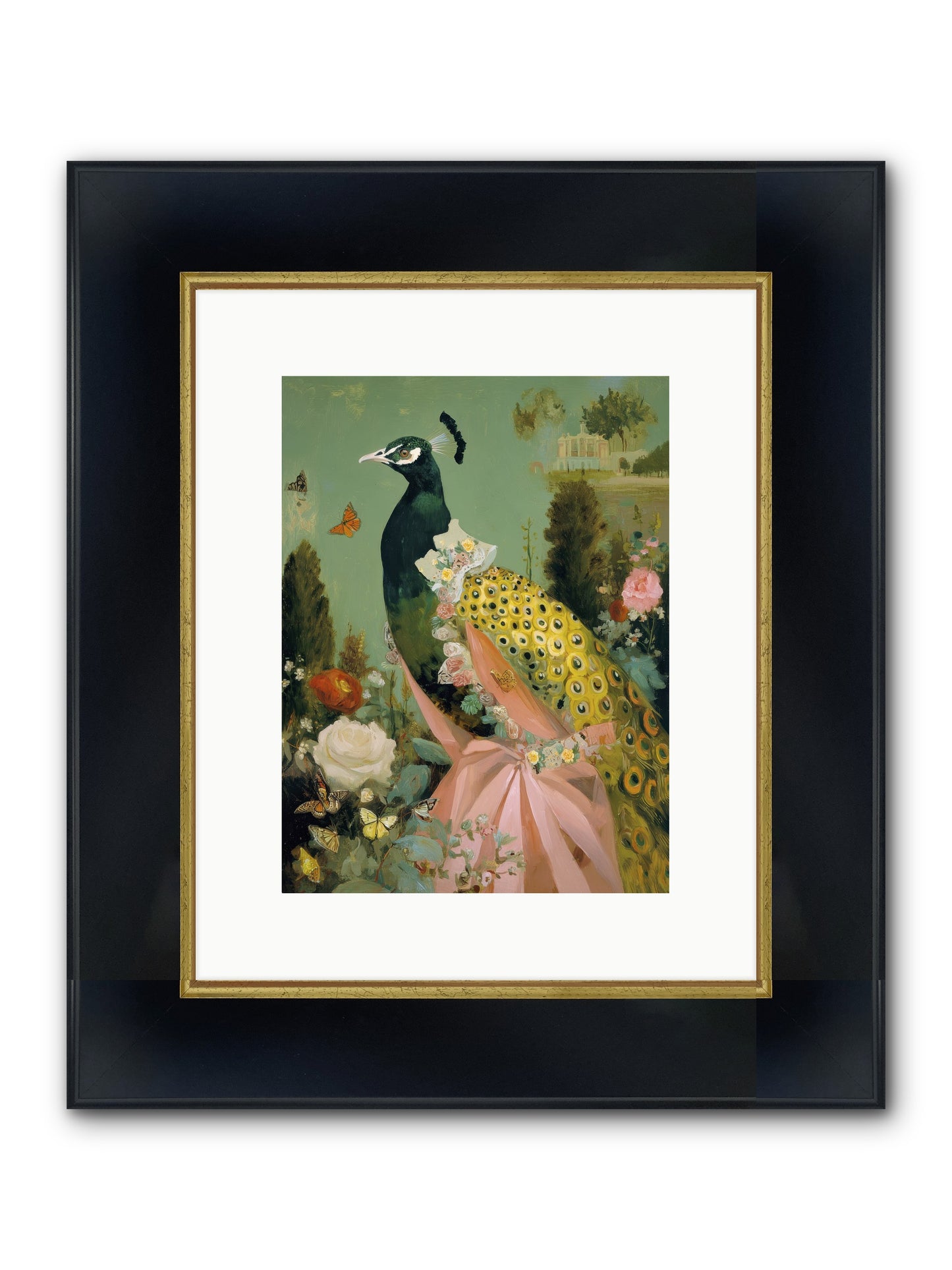 Secrets Of The Evening Bloom Framed Print - Wide Black w/Gold 9x12