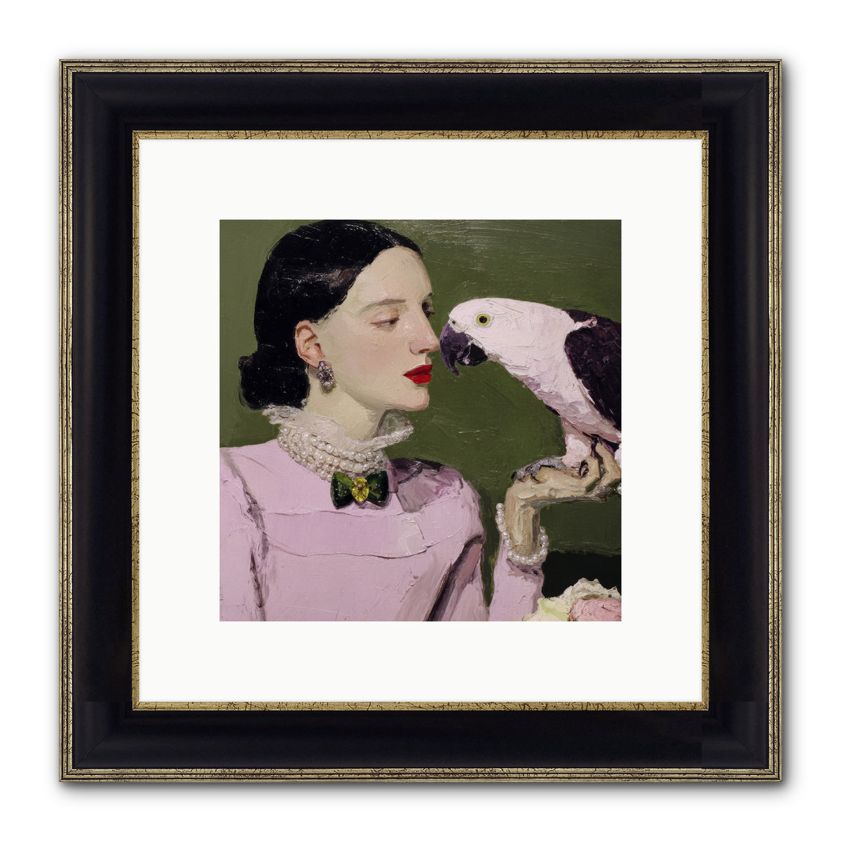 Secrets of the Rose Salon Framed Print - Black & Gold 10x10