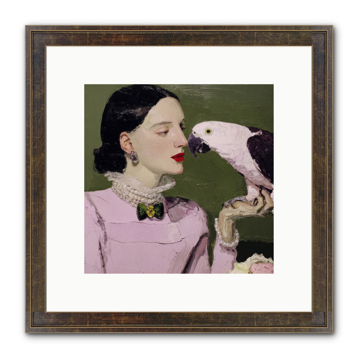 Secrets of the Rose Salon Framed Print - Slimwoods Black/Gold 10x10