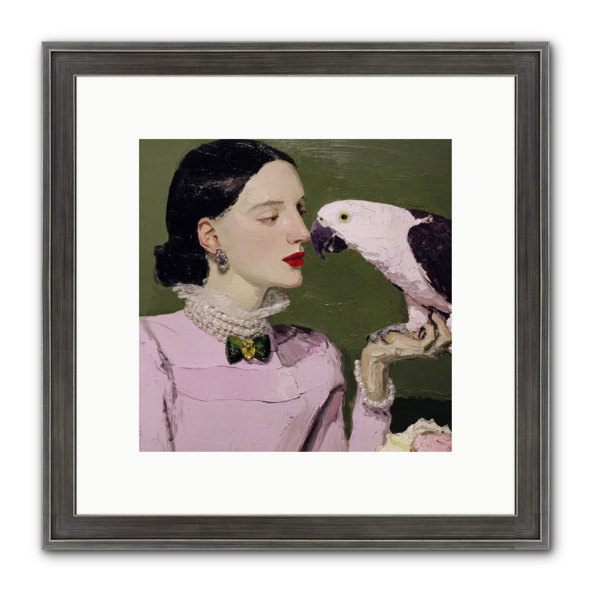 Secrets of the Rose Salon Framed Print - Slimwoods Black/Silver 10x10