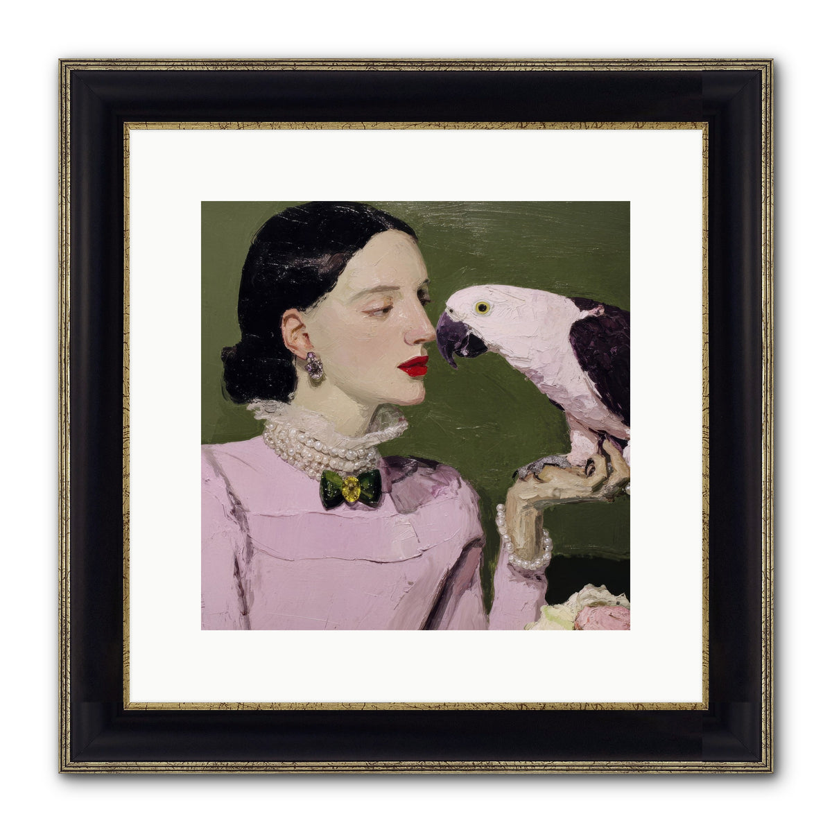 Secrets of the Rose Salon Framed Print - Black & Gold 12x12