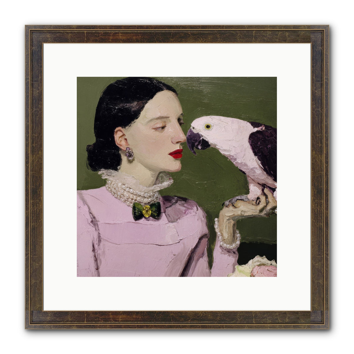 Secrets of the Rose Salon Framed Print - Slimwoods Black/Gold 12x12