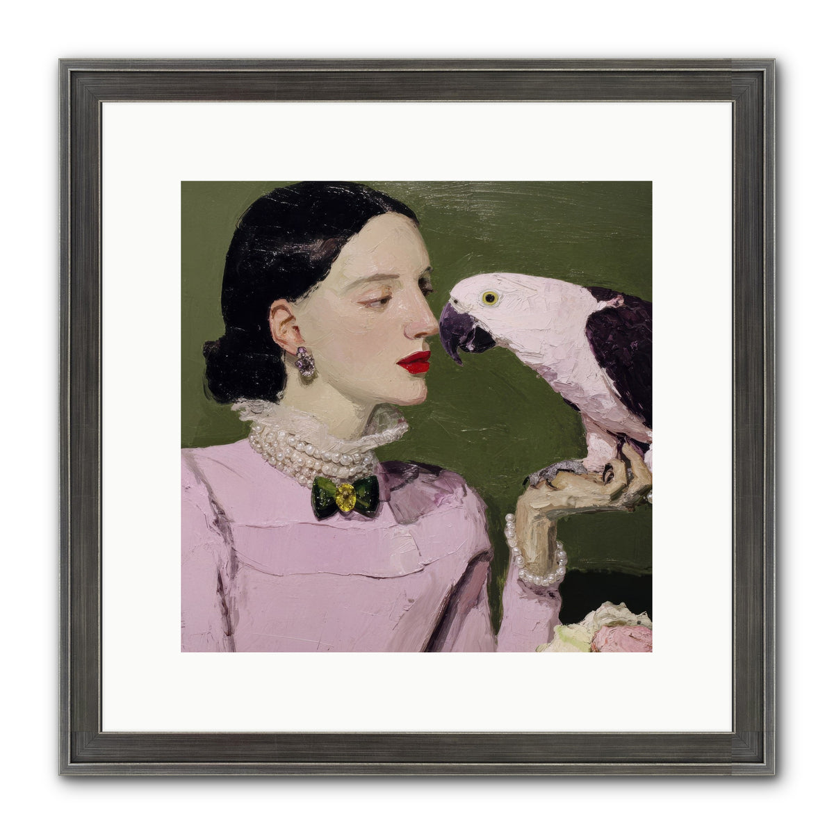 Secrets of the Rose Salon Framed Print - Slimwoods Black/Silver 12x12