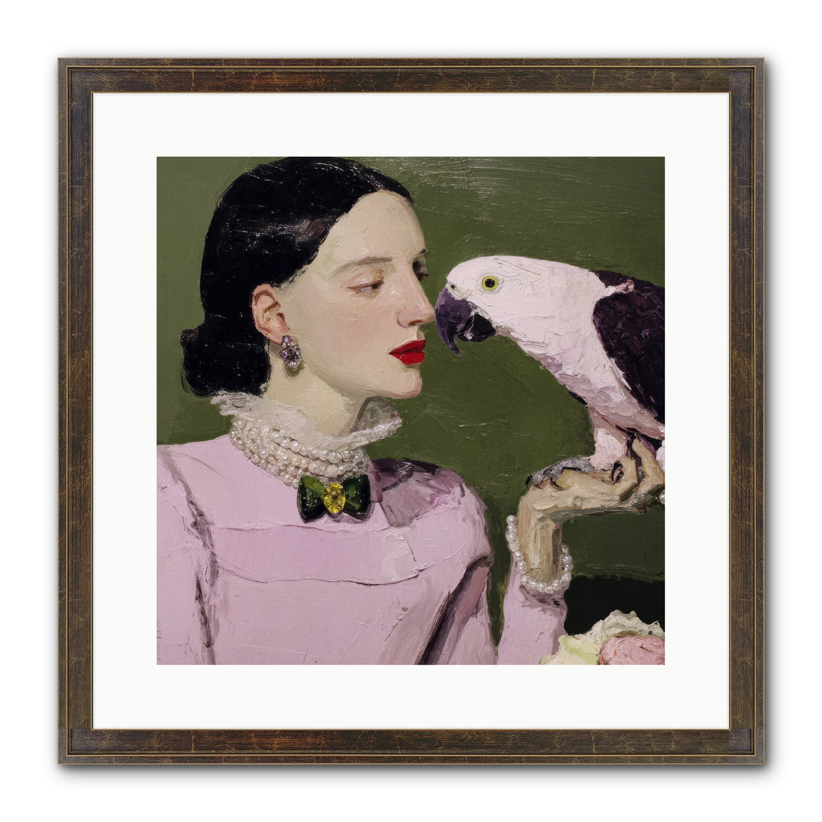 Secrets of the Rose Salon Framed Print - Slimwoods Black/Gold 16x16