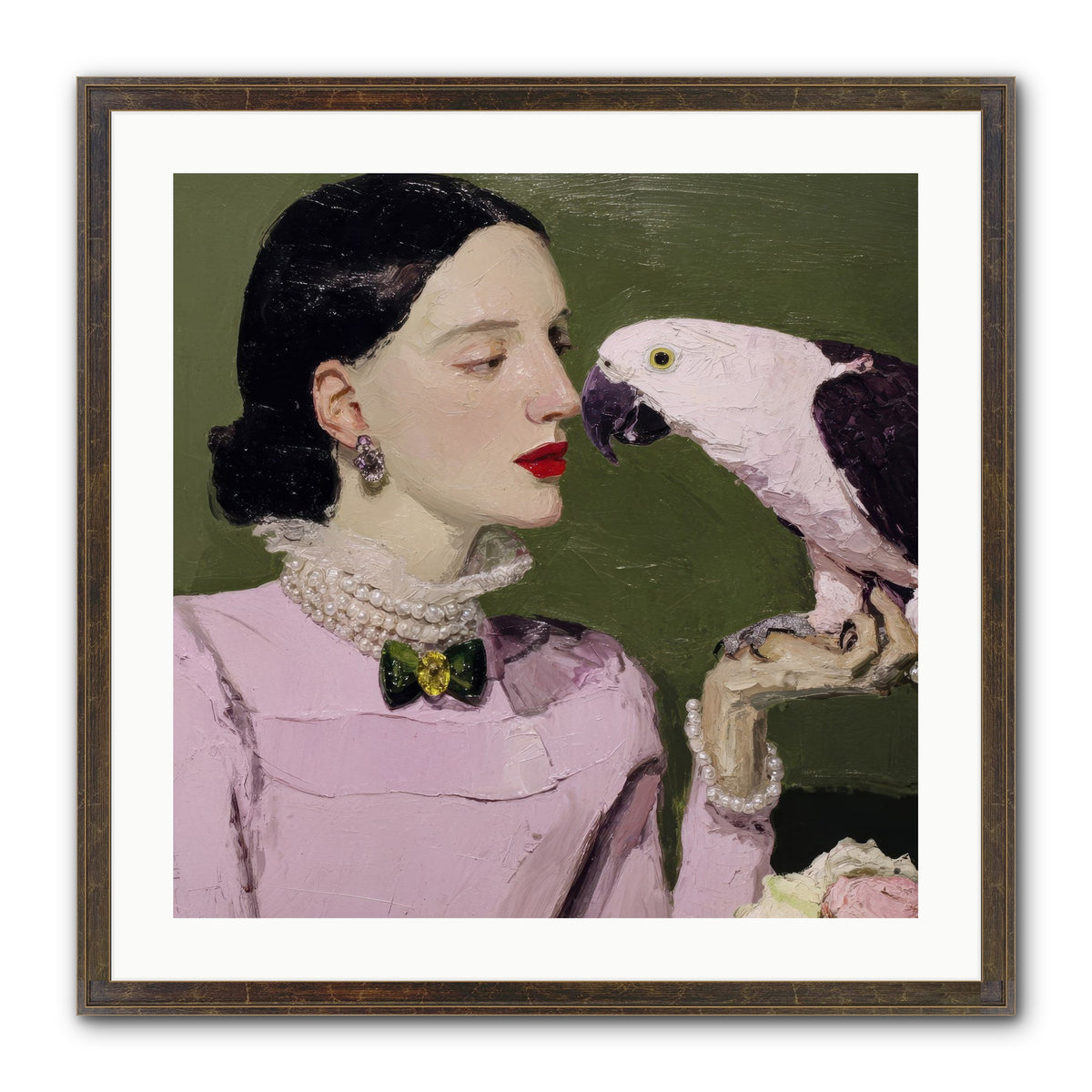 Secrets of the Rose Salon Framed Print - Slimwoods Black/Gold 24x24