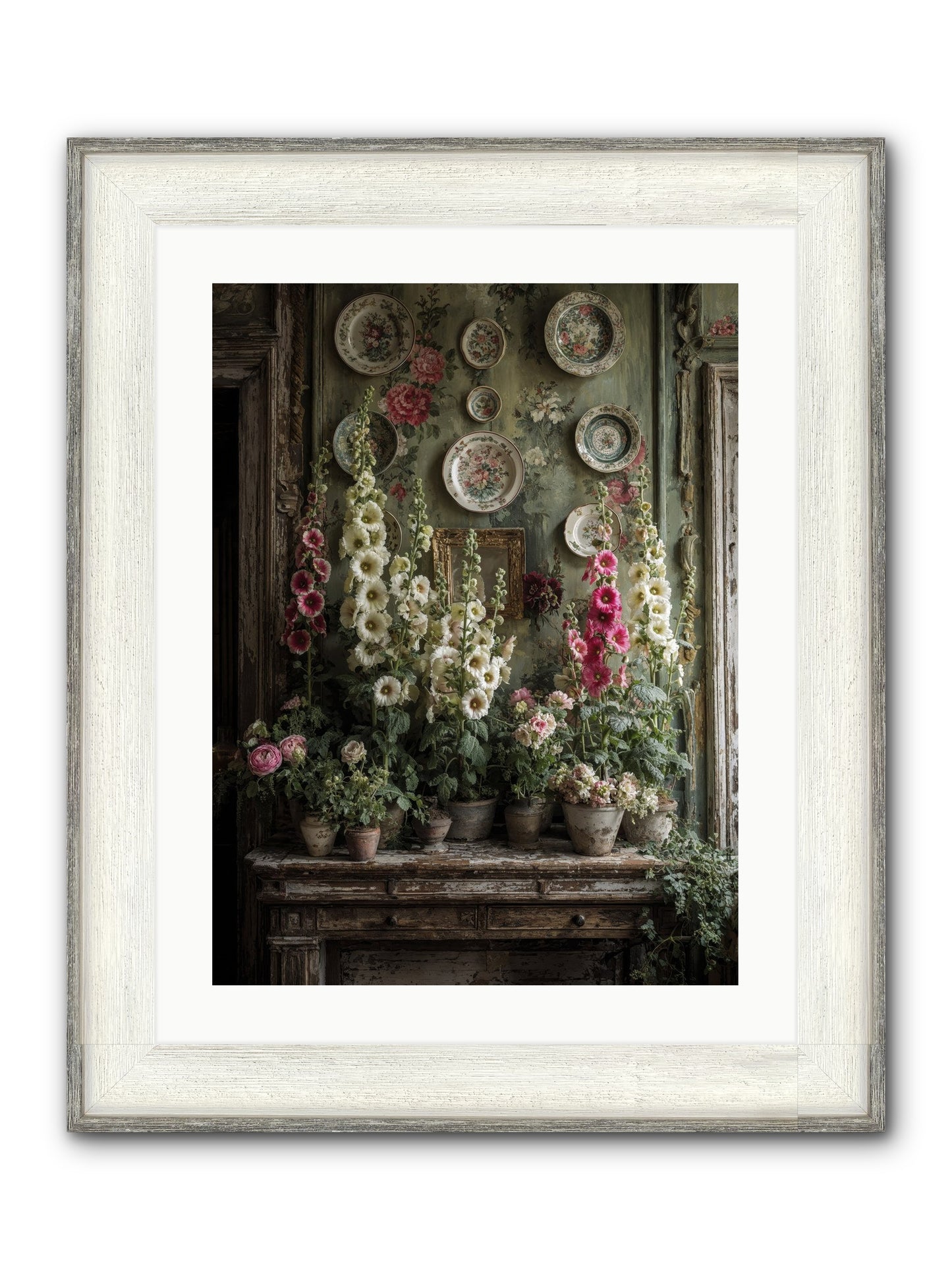 Secrets Of The Summer House Framed Print - Driftwood White 18x24