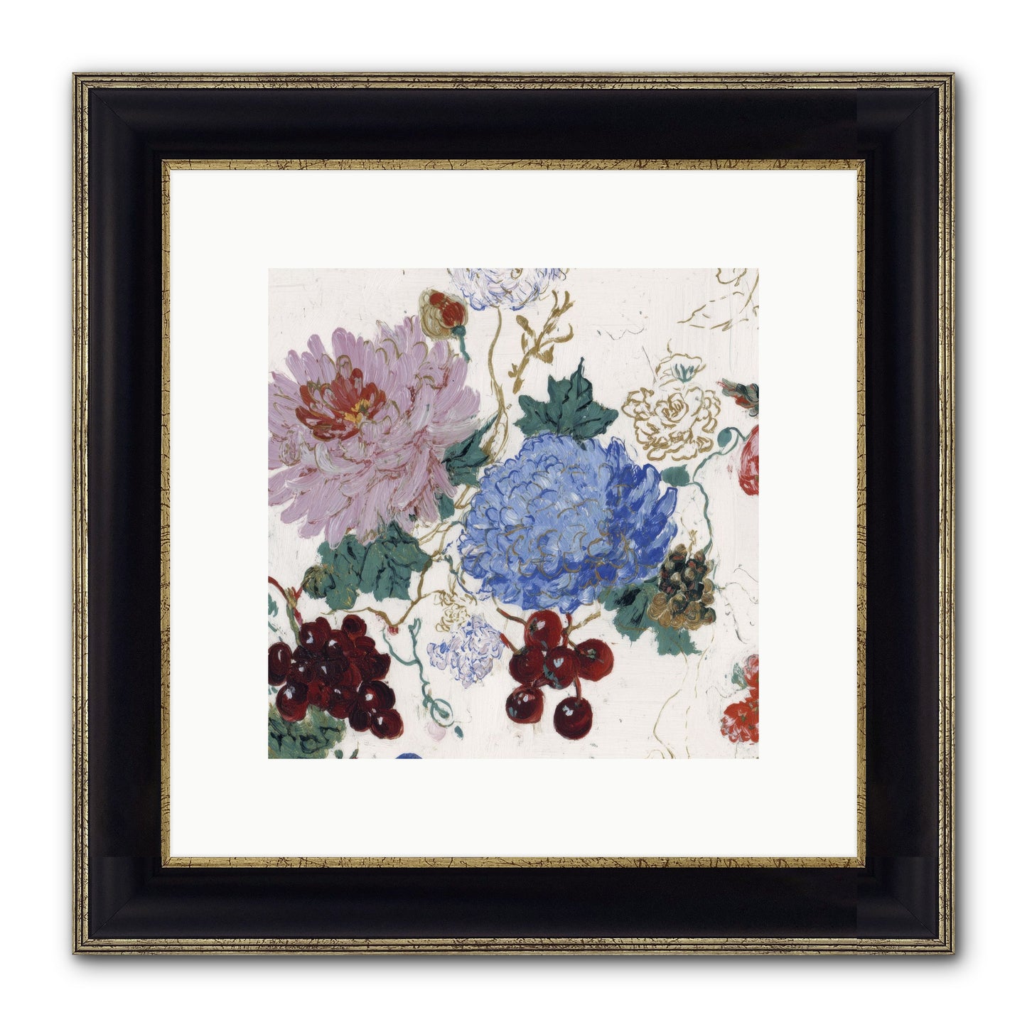 Seedling Soliloquy Framed Print - Black & Gold 10x10