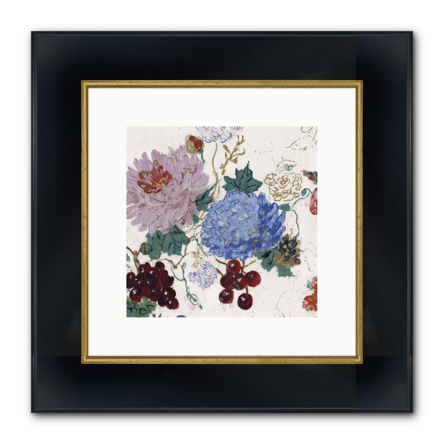 Seedling Soliloquy Framed Print - Wide Black w/Gold 10x10